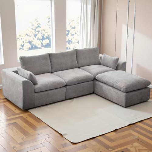 sofá y sillón de ocio moderno de capa con forma de , cojín ultrasuave y , resistente, muebles de de montaje