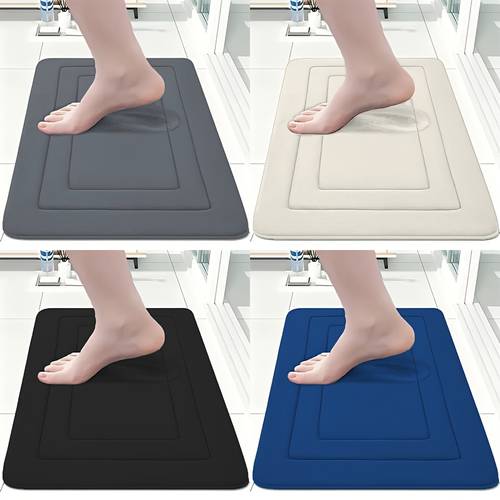 1 Memory Foam Bath Mat, Kitchen Rug, Vintage Absorbent Non-slip Mat, Long Runner Rug, Comfortable Standing Mat, Suitable for Living Room, Bedroom, Bathroom, Kitchen Sink, Laundry Room, and Office Area Rugs