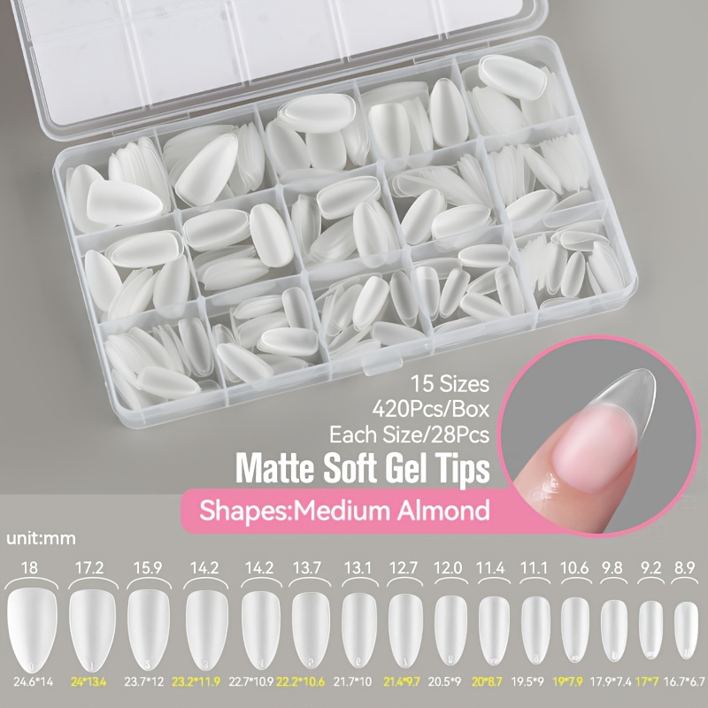 TEMU Uñas Postizas Mejoradas de Gel Mate - Forma Cuadrada y , Uñas Preformadas de Cobertura Completa para Prensa - Uso en Salón o Hogar - Extensiones