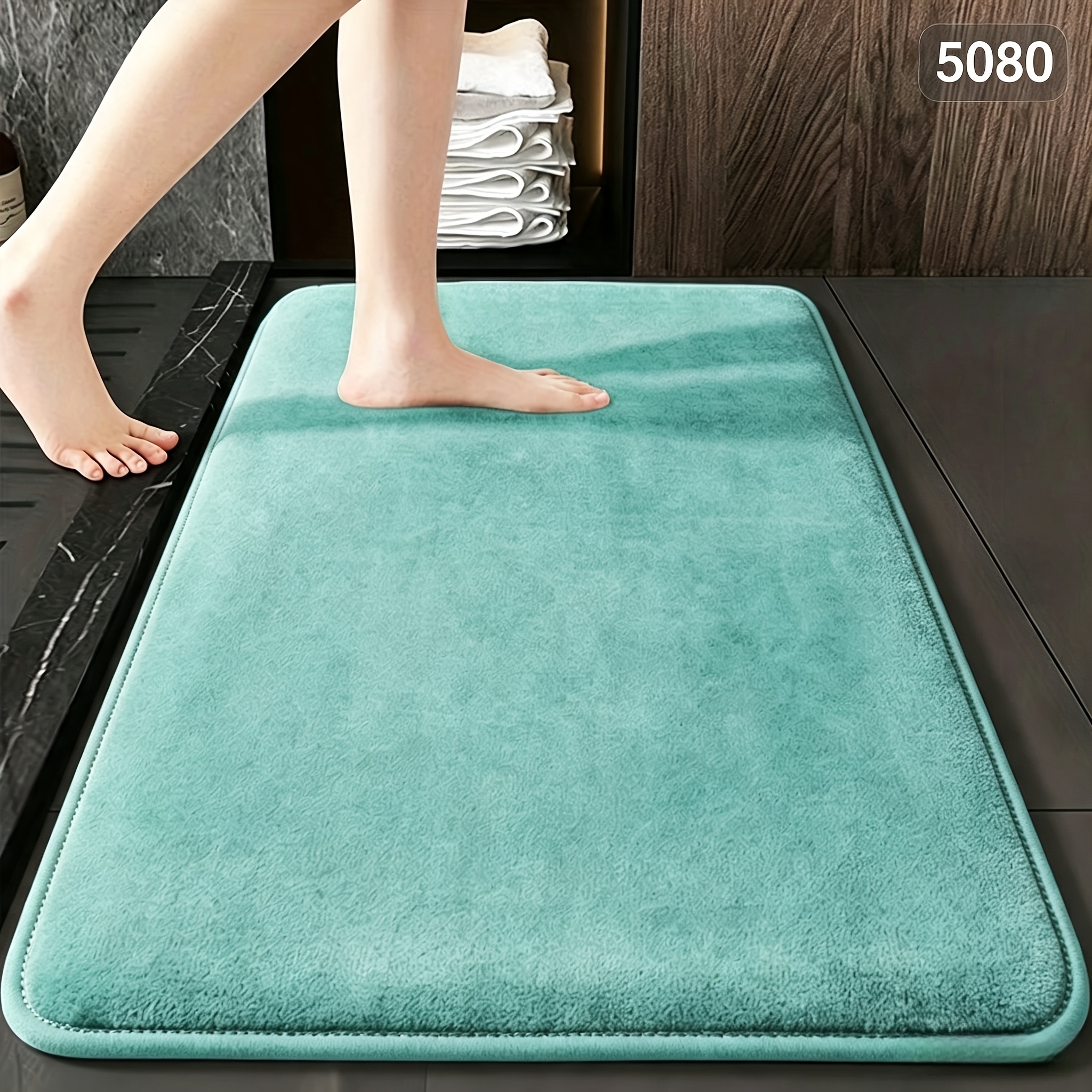 Quick-absorbing Washable Memory Foam Bath Mat, Soft and Comfortable