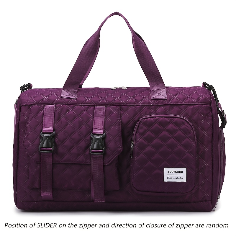 Large Capacity Argyle Travel Duffle Bag for Sports and Gym, Spacious and Portable, Multiple Colors Available