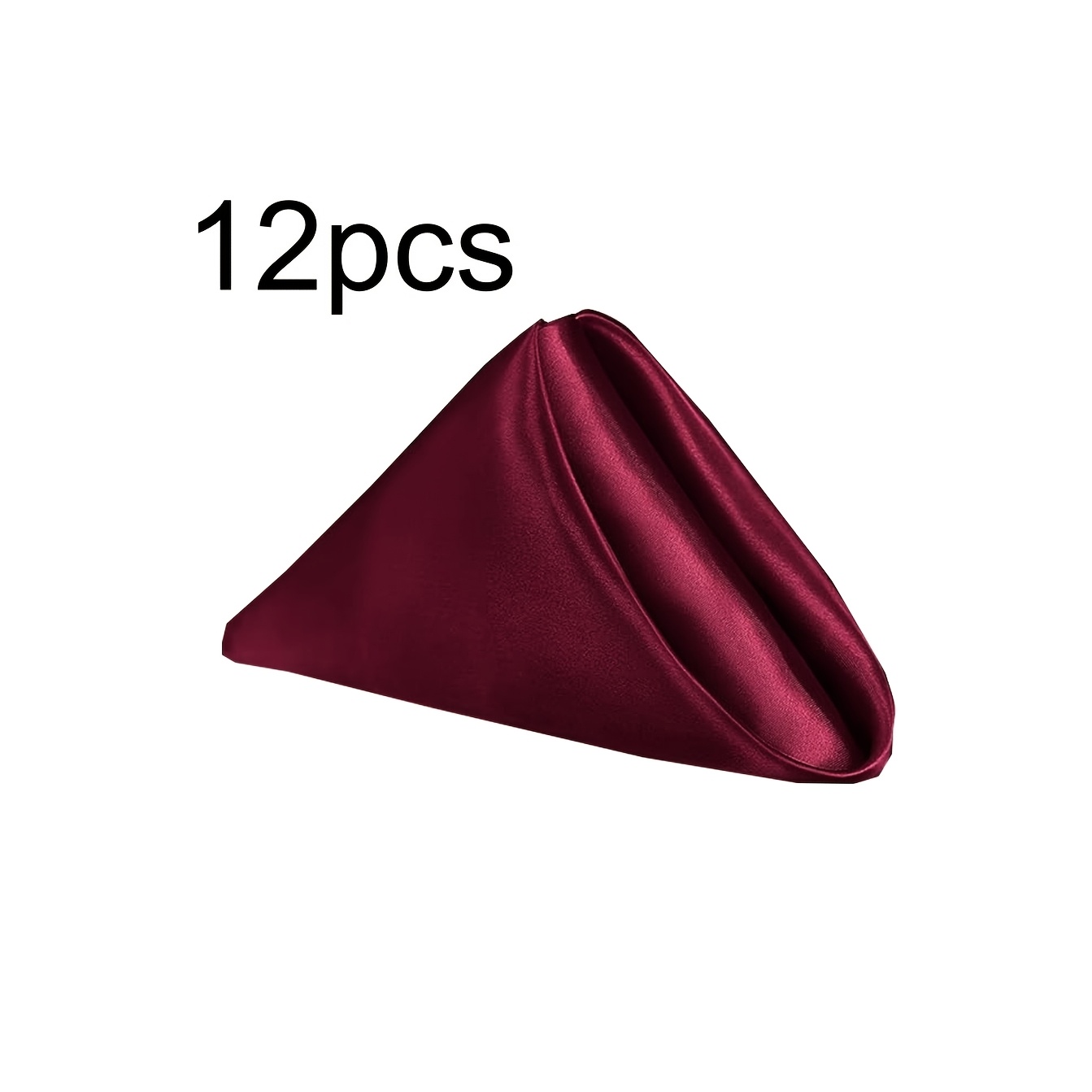 12pcs Cloth Napkins Satin Y Soft 30x30cm/11.8x11.8in Dinner Handkerchief Wedding Decoration For Banquet Christmas Thanksgiving Rose Golden