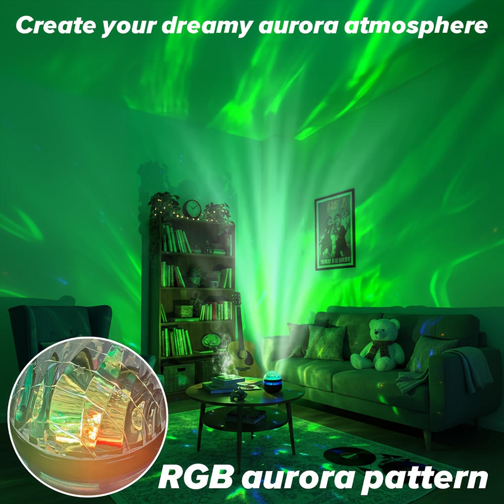   projection lamp compatible with 98   usb powered led aurora projector with remote control color changing   light desktop decor for bedroom living room office and parties perfect gift home theater and ambient