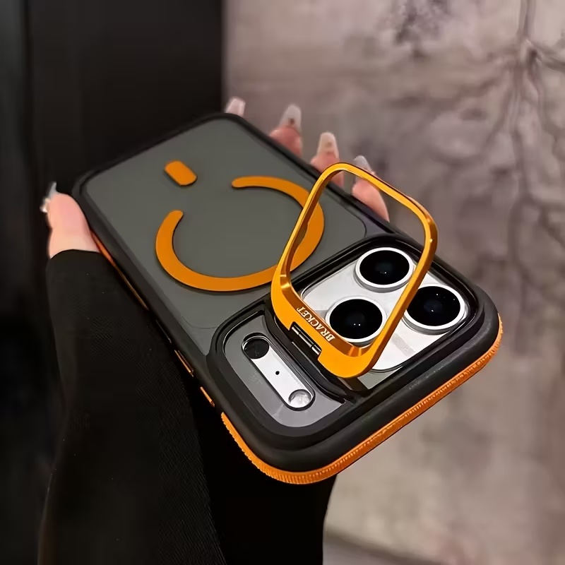 Phone Case: Magnetic Phone Case: Phone Case With Lens Holder, Suitable For Iphone 17 16 15 14 13 12 Pro Series, With Non-slip Edges For Wireless Charging, Acrylic Protective Case