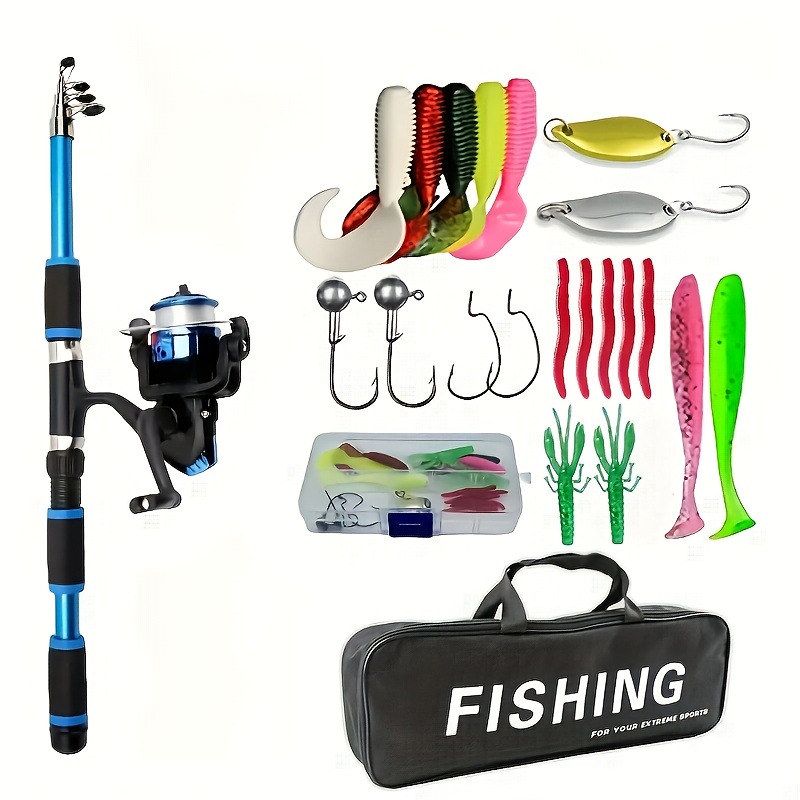 Ultra-Hard Fishing Rod Set Combination 23pcs Portable Fishing Rod   Wheel Plus Bag   Gear Set Mini Portable Metal Fishing Rod Multifunctional Suitable for Fly Fishing, Fishing, Ice Fishing, Festivals, Birthday Gifts, Outdoor Fishing, Fishing Equipment, Multifunctional Gear, Lightweight Rod, Durable Construction, Reliable Fishing Equipment, Complete Fishing Kit, Fishing Enthusiasts,  