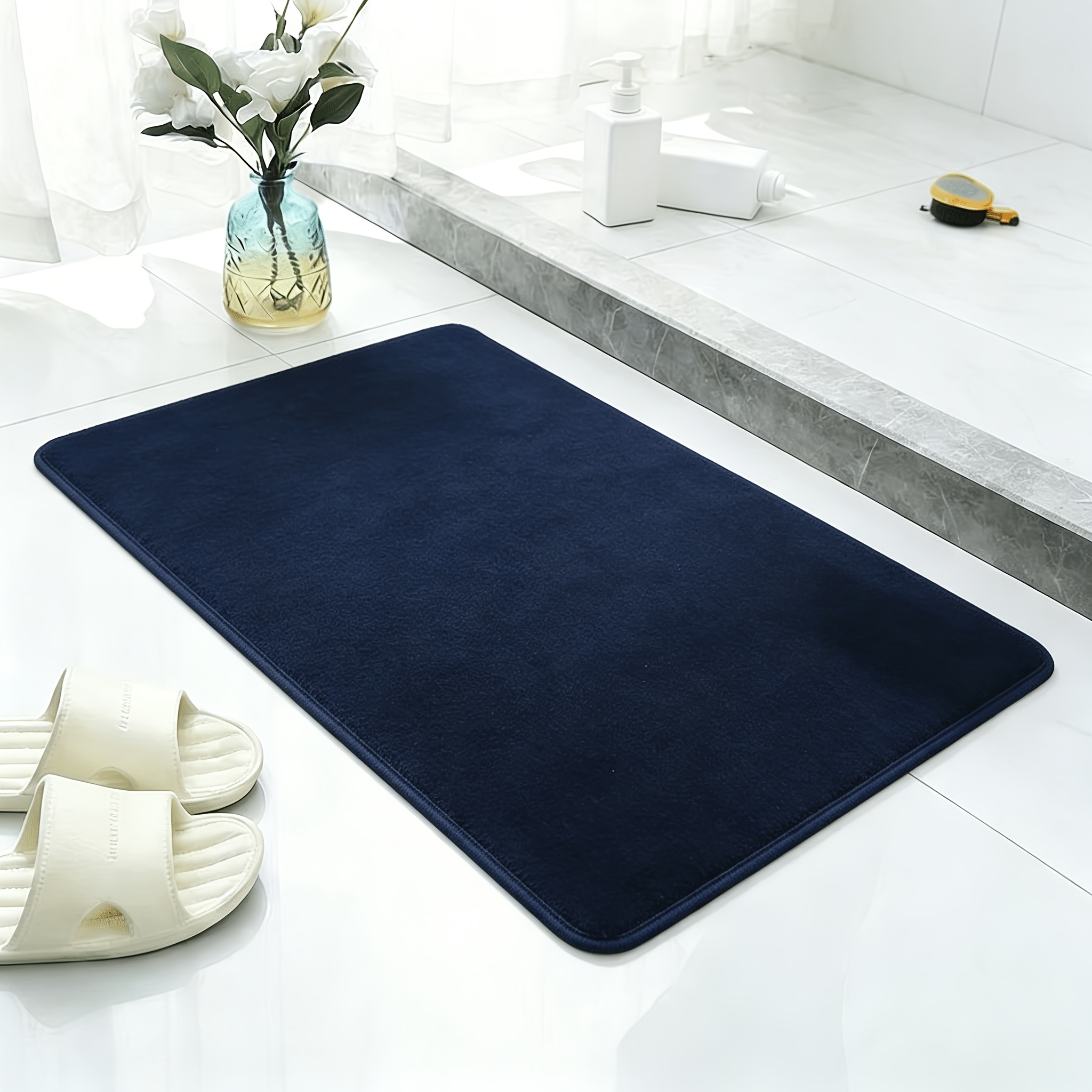 Luxury Memory Foam Bath Mat - Soft, Non-slip, Quick-dry & Absorbent Polyester Rug For Bathroom Floor, Valentine's Day