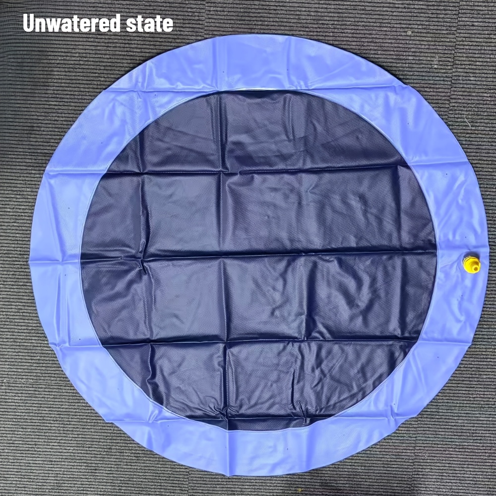 Image of Extra Thick Mat For Large Dogs | 0.6mm Non-slip Durable Dog Water Pool & Cooling Mat, Heavy-duty Summer Outdoor Play Fountain For Medium To Small Dog Breeds