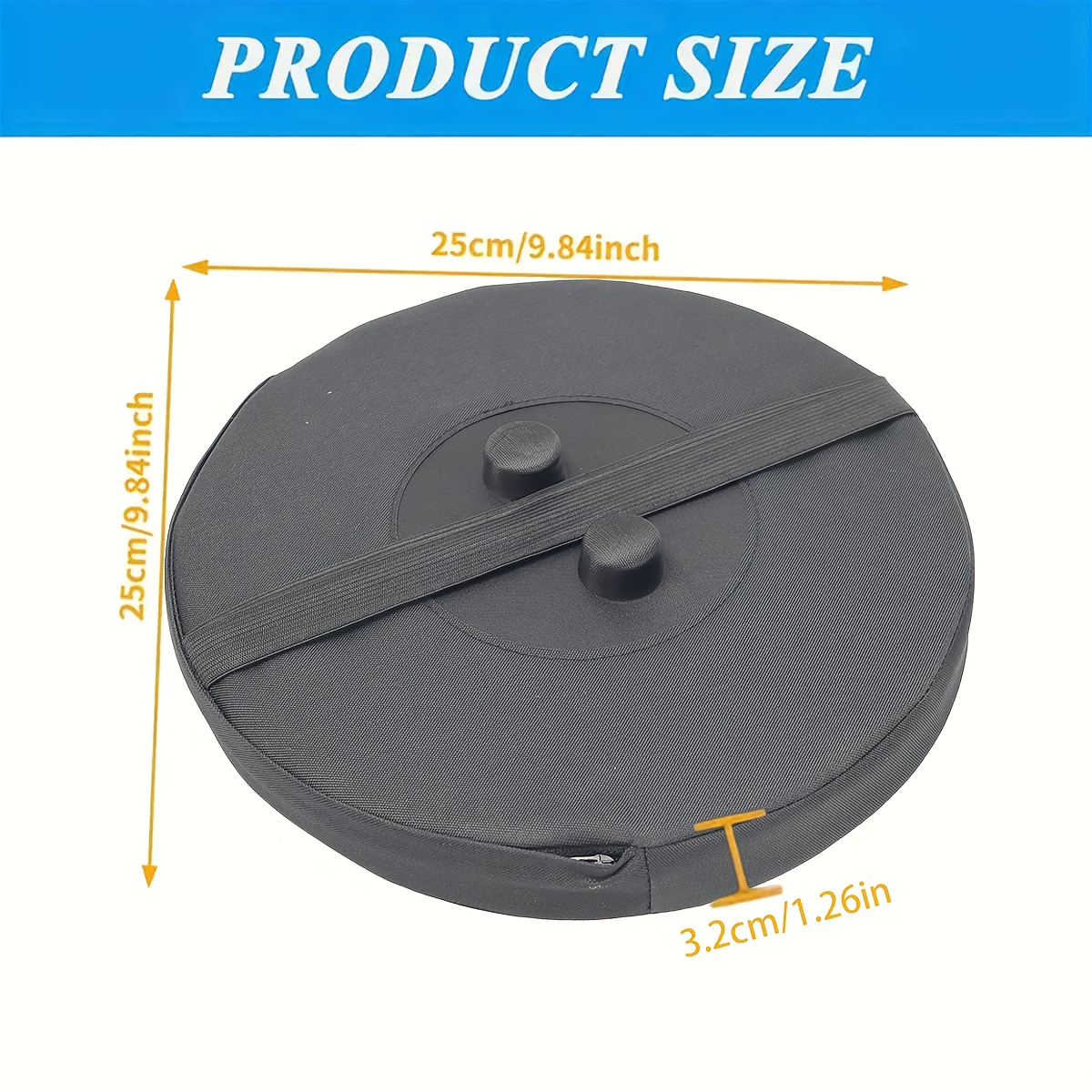 TEMU Outdoor Telescopic Stool Cushion, Round Storage Travel Mat, Folding Telescopic Stool Sponge Seat Cushion, Oxford Linen Chair Cushion, Round Sponge Seat Cushion (folding Stool Not Included)