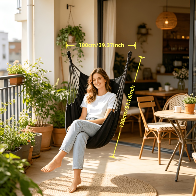 E-shop Allwetter-Schaukelstuhl, Indoor/Outdoor Hängeschaukel, Bequemer Hängesessel – Hergestellt aus hochwertigem Stoff, weiches gemütliches Design,