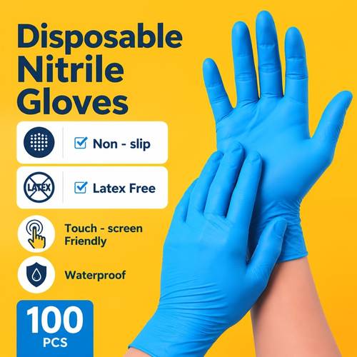 100pcs disposable nitrile gloves and oil suitable for household cleaning hair dyeing nail and nail bathing non gloves