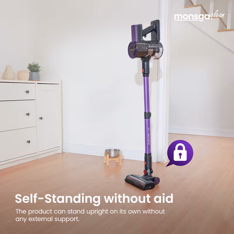 Cordless Vacuum Cleaner - 46kPa Suction, Lightweight Main Unit with Detachable Battery (Main Unit Only)