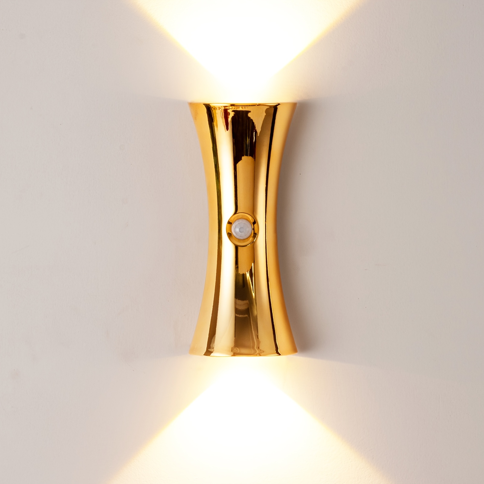 TEMU Luz de pared LED con sensor de movimiento, luz nocturna recargable por USB, instalación portátil con succión magnética, encendido/apagado