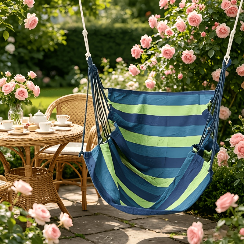 TEMU Silla columpio portátil para al - Diseño duradero estilo hamaca con tela y resistente, adecuada para patio trasero, viajes, - Silla de camping,