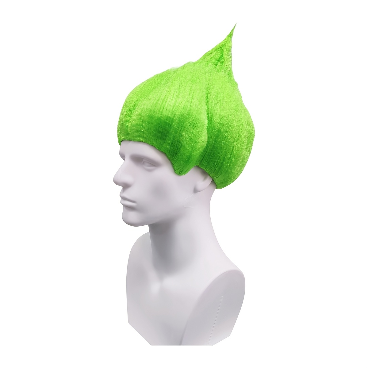 TEMU Aoife European & 14-inch Wig In /fluorescent Green/rose Red/purple, Teardrop-shaped Integrated 1pc Wig With Smooth, Dense, And Hair For Full