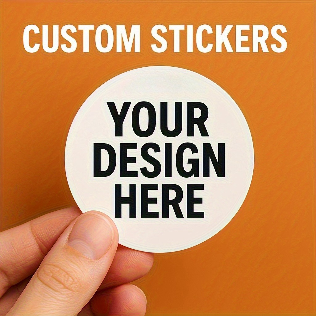 TEMU 1000pcs Custom Stickers Personalized With & Design - Cartoon & Anime Patterns, , Floral, Hearts - Durable Paper Material For Business Branding,
