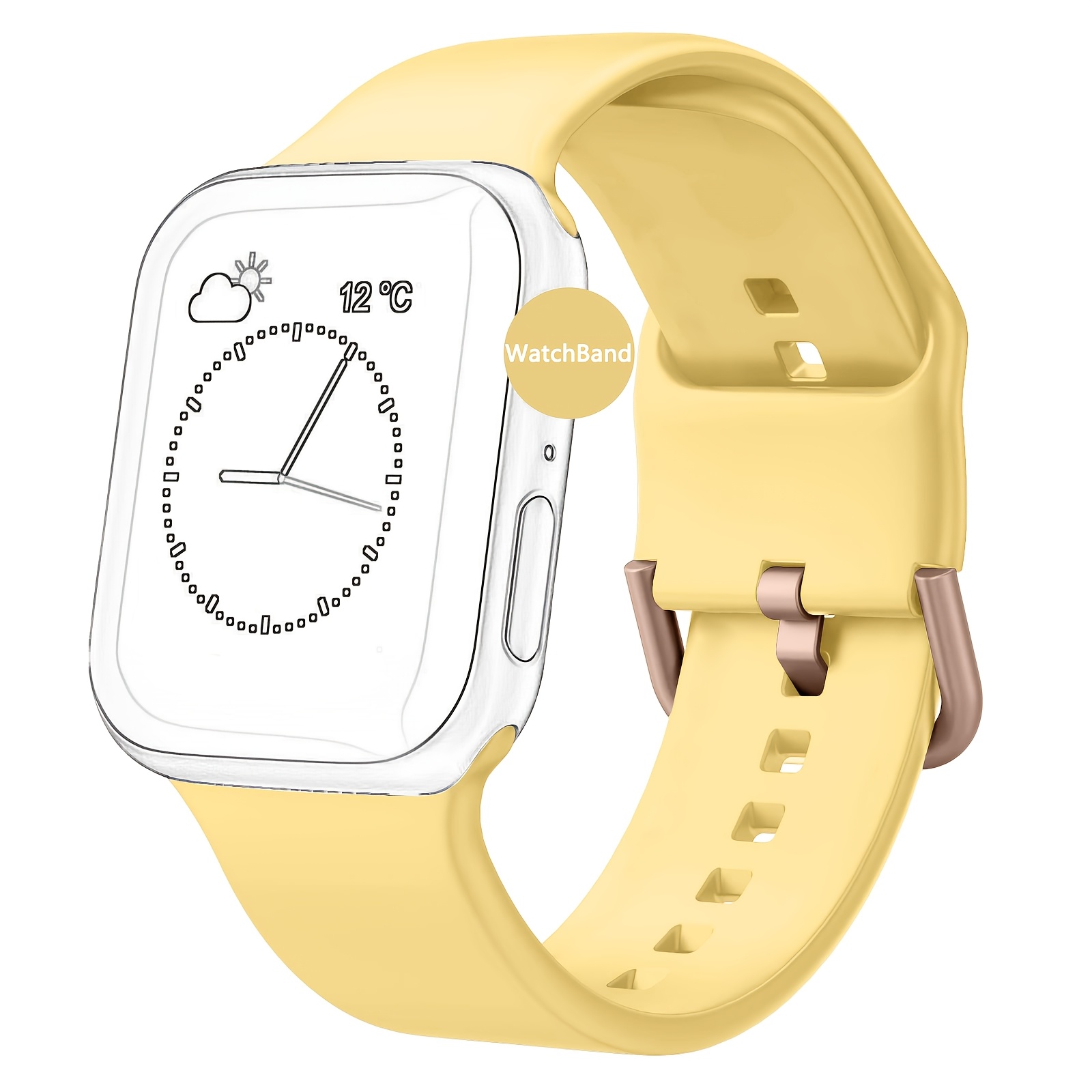 TEMU Correa deportiva compatible con correas para Apple Watch de 49 mm, 46 mm, 45 mm, 44 mm, 42 mm, 41 mm, 40 mm, 38 mm, pulsera de repuesto con