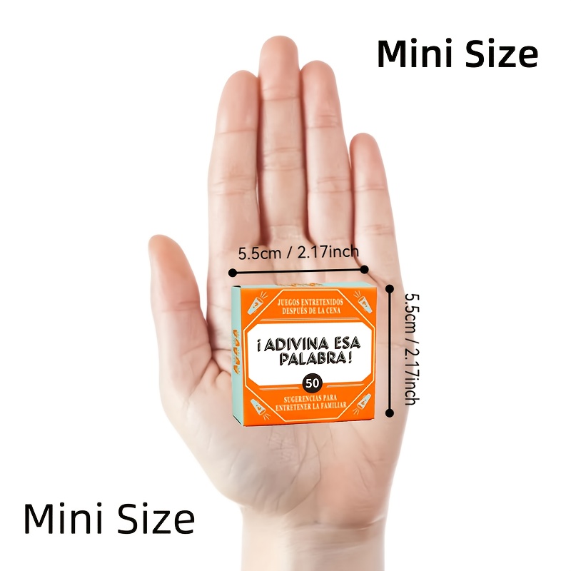TEMU en Español - 50 Cartas de - Divertido Juego para Después de - para el Ocio Familiar Interactivo, Recomendado para 2-8 Jugadores, Mini para