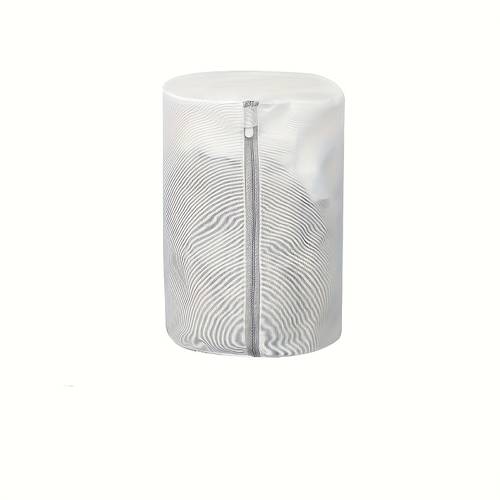 durable white polyester shoe washing bag with mesh pocket and zipper closure suitable for machine washing shoe cleaning bag sports shoes jewelry accessories with fluffy inner lining travel laundry bag zipper protective laundry bag