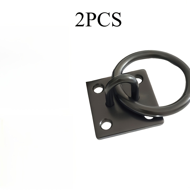 TEMU Square Gate Latch For Horse Tack Storage, Horse Tie Ring Plate Deck Rope Accessory, Square Fixing Anchor Ring, Electroplated Dyeing , Ceiling
