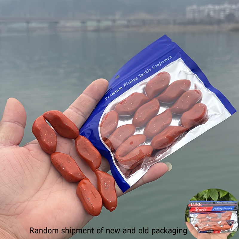 12pcs Catfish Blood Bait Fishing Lures, Blood Clot Swallowing Live Bait, Floating Soft Bait For Freshwater And Saltwater