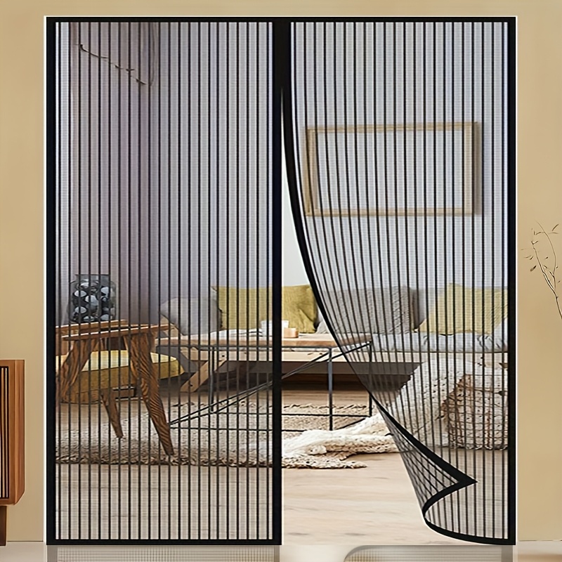cortina de puerta de mosquitera magnética de malla   para ventanas y puertas - pantalla antimosquitos magnética de cierre automático con cinta de  , instalación sin taladro, malla de pvc  , para  , dormitorio, garaje,   contra insectos   para mascotas
