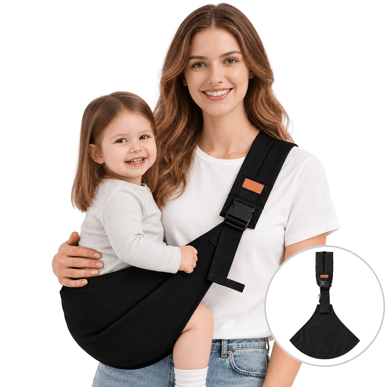 TEMU Carrier For Toddlers, Adjustable Toddler Carrier Sling, Left Or Right Shoulder Side Carry , Lightweight Infant Carrier, For Shopping, Travel And