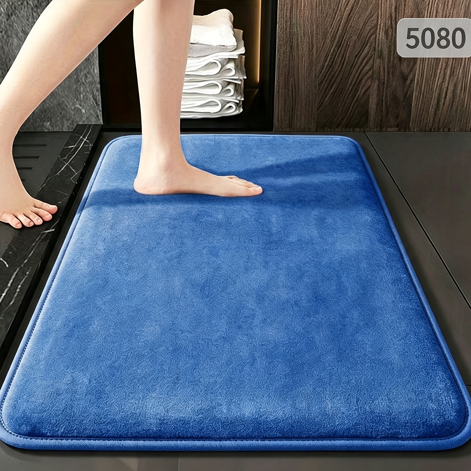 TEMU 1 pieza de tapete de baño antideslizante, tapete de ducha lavable a máquina, tapete para bañera, alfombra para dormitorio y — y duradero,