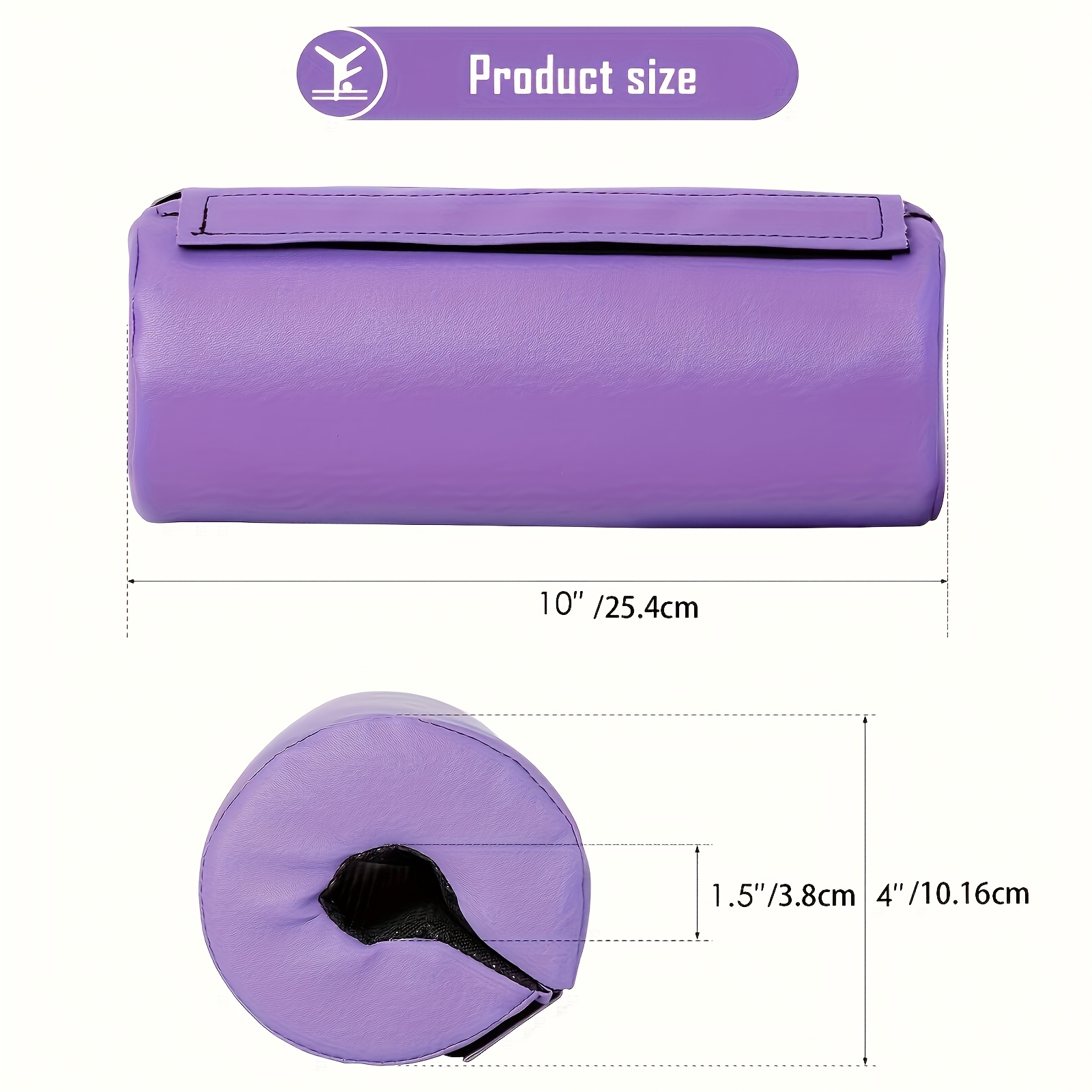 Image of 1pc Gymnastics Bar Pad - Protective Foam Padding Sleeve For Gymnastic Bar, Uneven Bars, Parallel Bars, Horizontal Bar, Ballet Bar, 1pc Purple Bar Cushion Gymnastics Gifts (only Pad)