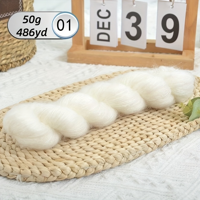 Image of 1 Of 50g, Length 445 Meters, Pure Yarn, Fine, Skin-friendly And Non-irritating, Soft And Delicate, For Hand-knitting Sweaters, Blouses, Shawls, T-shirts, Dresses, Coats, Etc