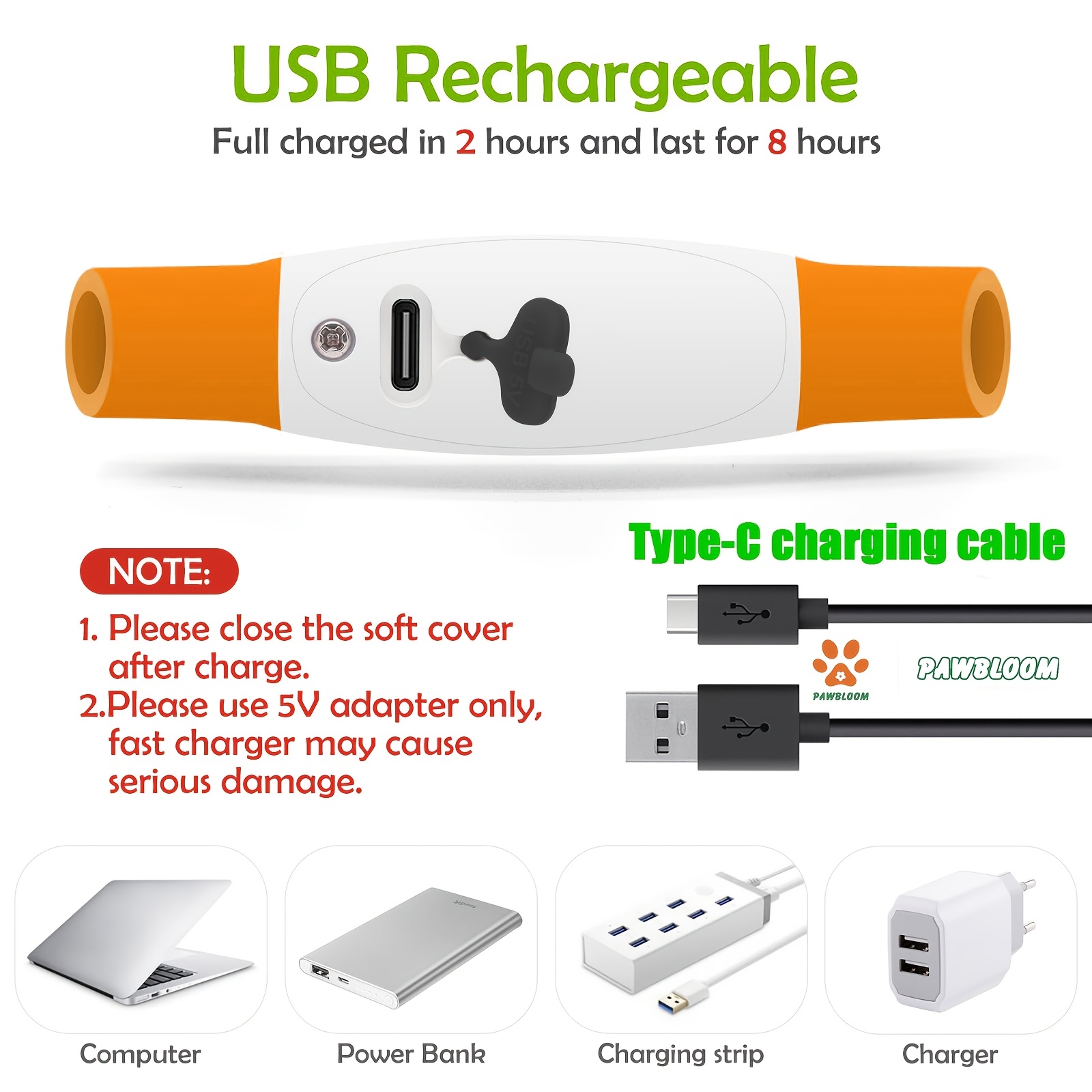 USB Rechargeable LED Dog Collar for Pet Safety