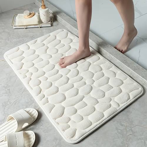 coral velvet bathroom anti slip pad with pvc lining for anti slip and water absorption suitable for bathroom entrances bathrooms bedrooms machine washable design
