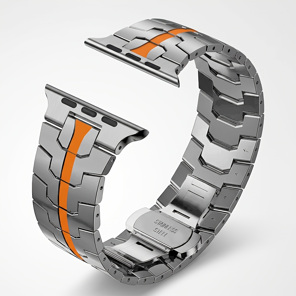 TEMU Business Stainless Steel Strap For Watch 3 2 1 49mm 12 11 10 46mm Men Link Bracelet For Iwatch Series Se 6 5 4 Se Se3 45mm 44mm Band