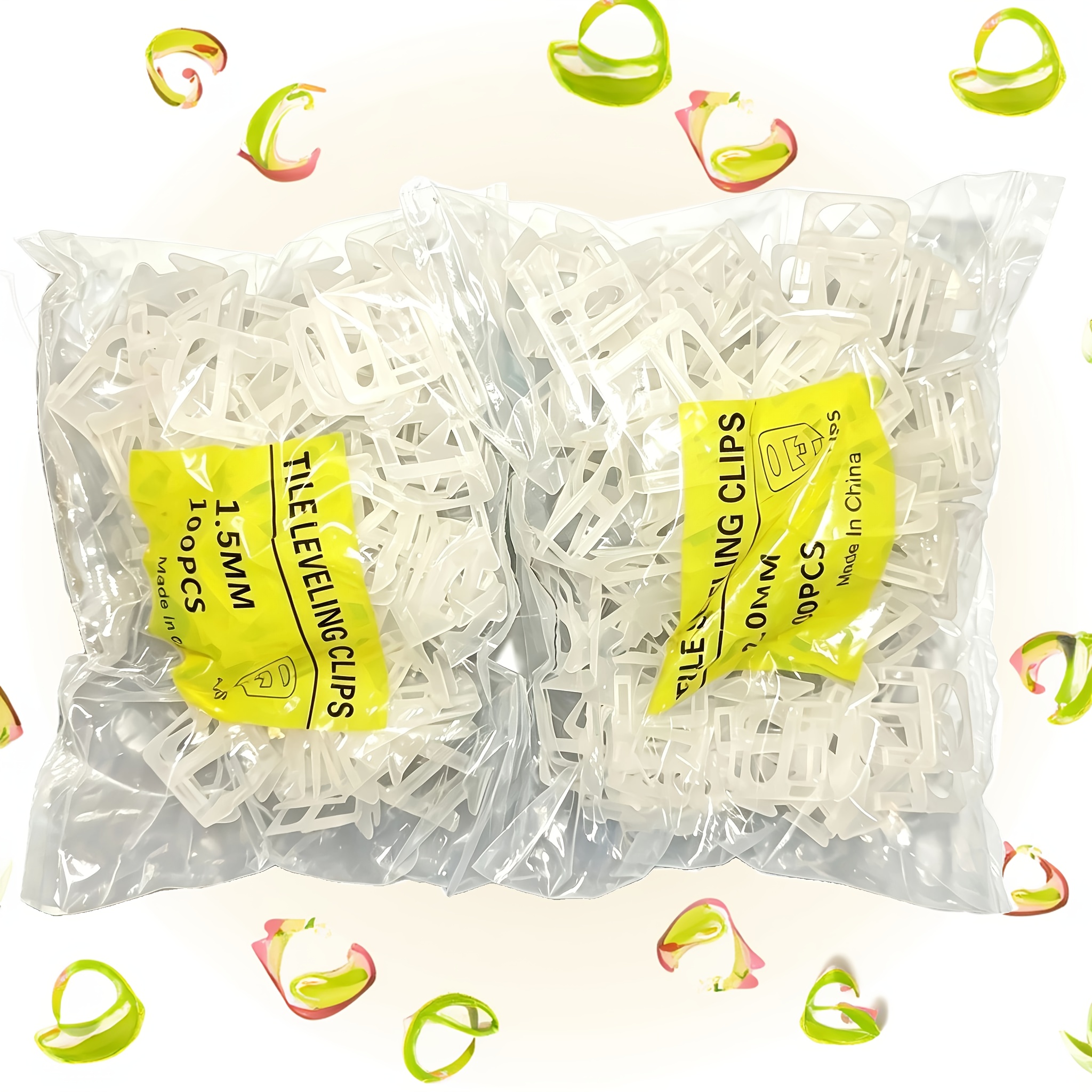 TEMU 200pcs Tile Leveling System Clips Tile Spacers Clips, Tile Tools, Floor Wall Spacer Tiling Tool Set Tile Installation Tools For Professional