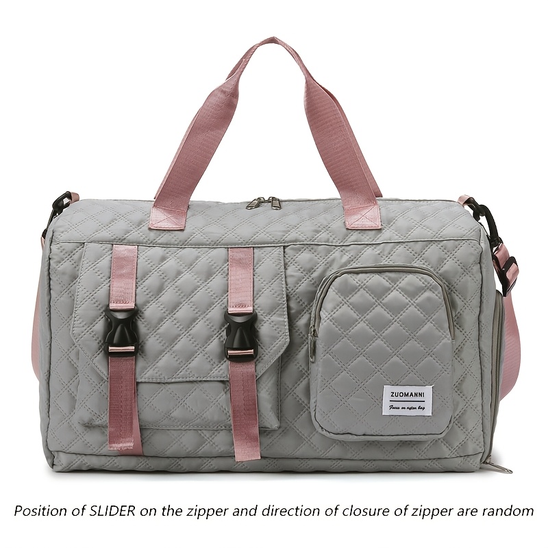 Large Capacity Argyle Travel Duffle Bag for Sports and Gym, Spacious and Portable, Multiple Colors Available