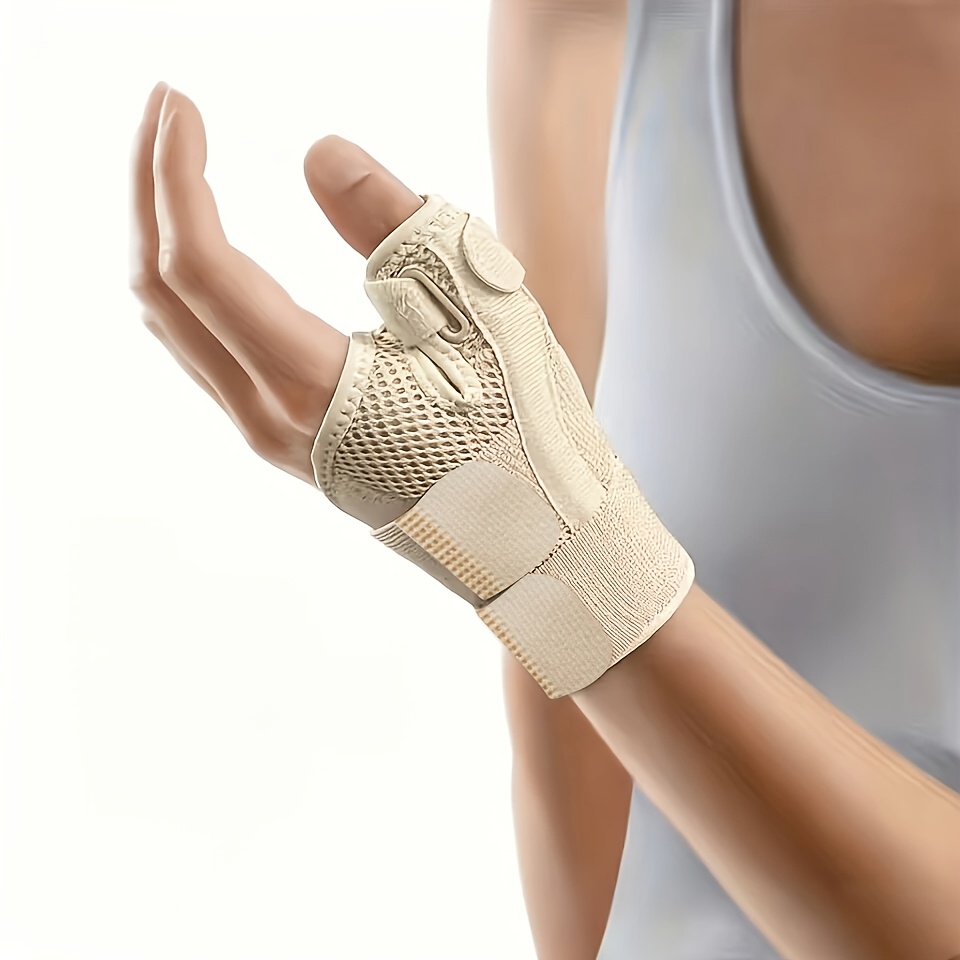 TEMU Unisex Adjustable Wrist And Thumb Support Brace - Breathable And Comfortable, Suitable For Daily