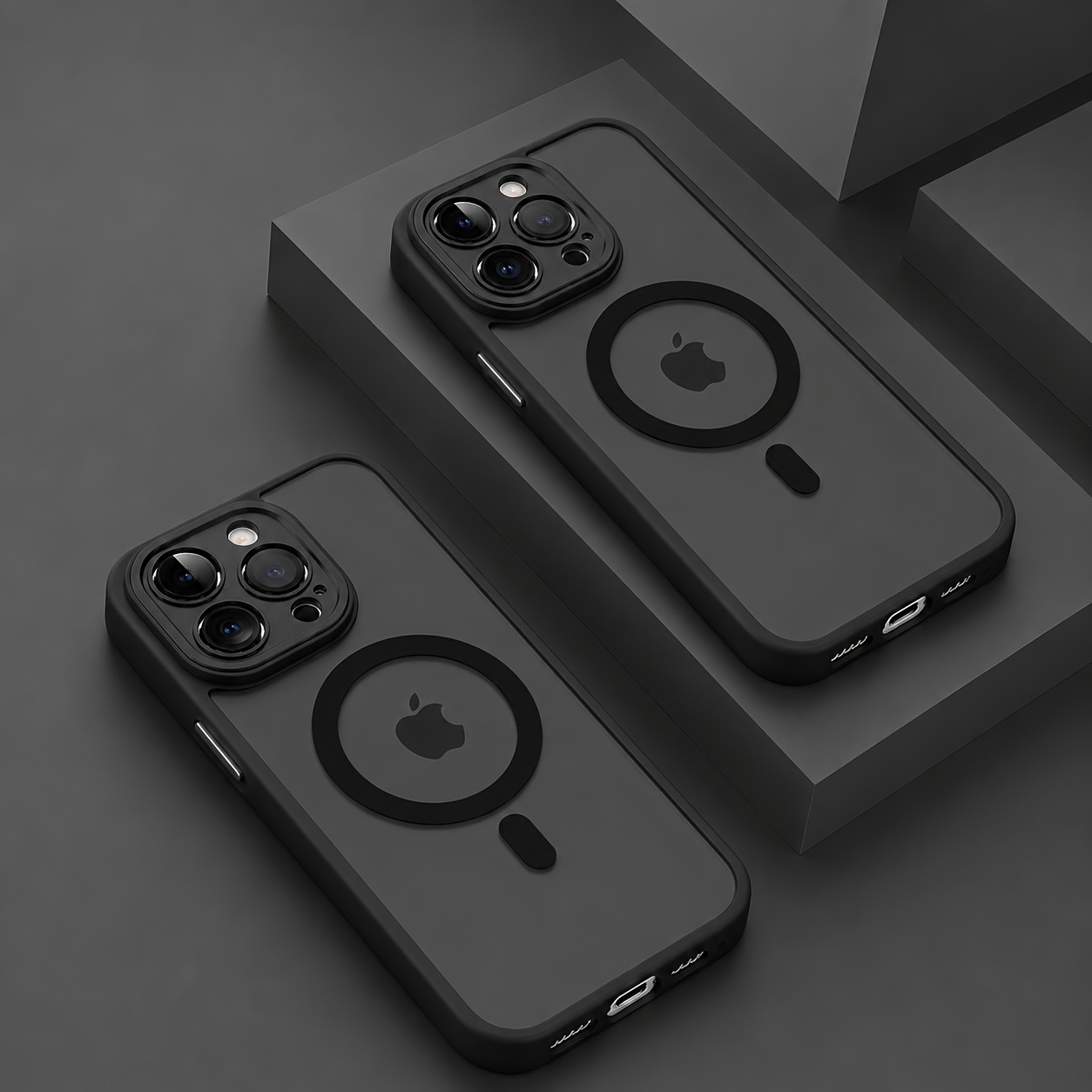 TEMU Phone Case: Luxury Matte Armor Magnetic Wireless Charging Phone Case For Iphone 11/12/13/14/15/16/17/18 Pro Plus Air With Lens Protective Film