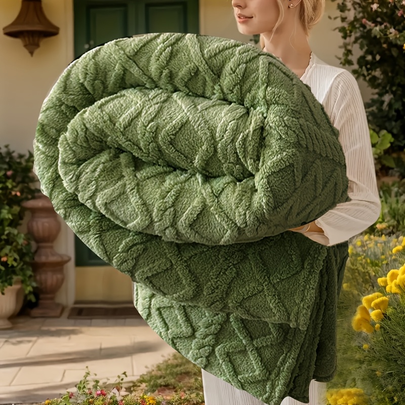 Image of Summer Lightweight Blanket Suitable For - Soft Lamb Air Conditioning, Large & Small Sizes, Cold Prevention Blankes, Machine Washable Cozy Blanket For & (light Beige)