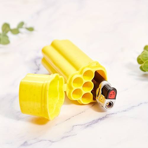 1pc five hole waterproof lighter case cigarette storage box pvc material separate compartments lidded lighter holder multi functional tobacco storage box lighter organizer smoking accessory