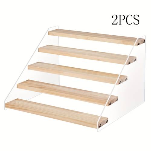 item picture 2 acrylic figurine stands 2 3 4 5 tier handmade display stands 9 84 inch desktop tiered stands bracelet jewelry display stands earring and doll storage with wooden base for and desk organization