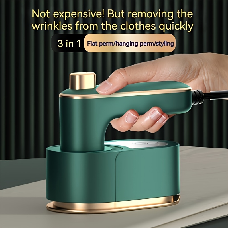 mini portable folding steam iron 180 rotating   steamer for clothes fast heating handheld quick wrinkle compact handheld steam iron for travel college dorm back to school apartment home office 40w