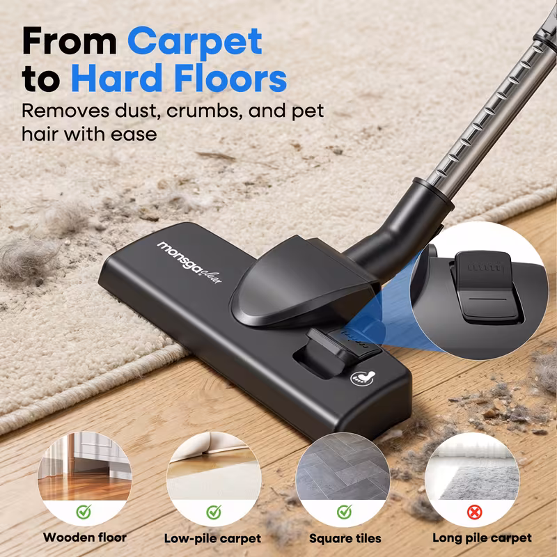 Cordless Vacuum Cleaner - 46kPa Suction, Lightweight Main Unit with Detachable Battery (Main Unit Only)