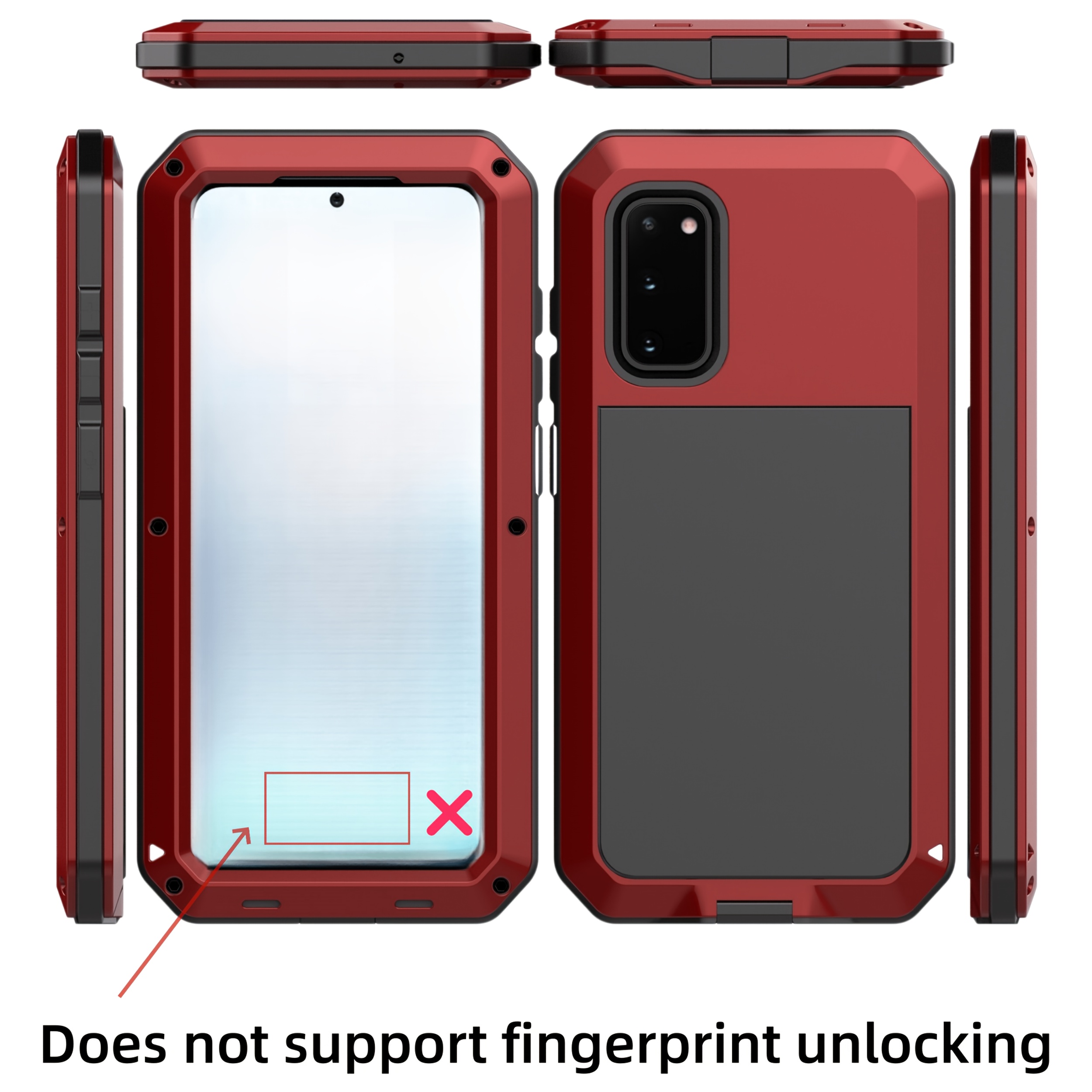 TEMU Phone Case: High Quality Heavy-duty Aluminum Alloy anti-collision 360Â° All Inclusive Protection Shell Anti Fall Dust-proof Wireless Charging