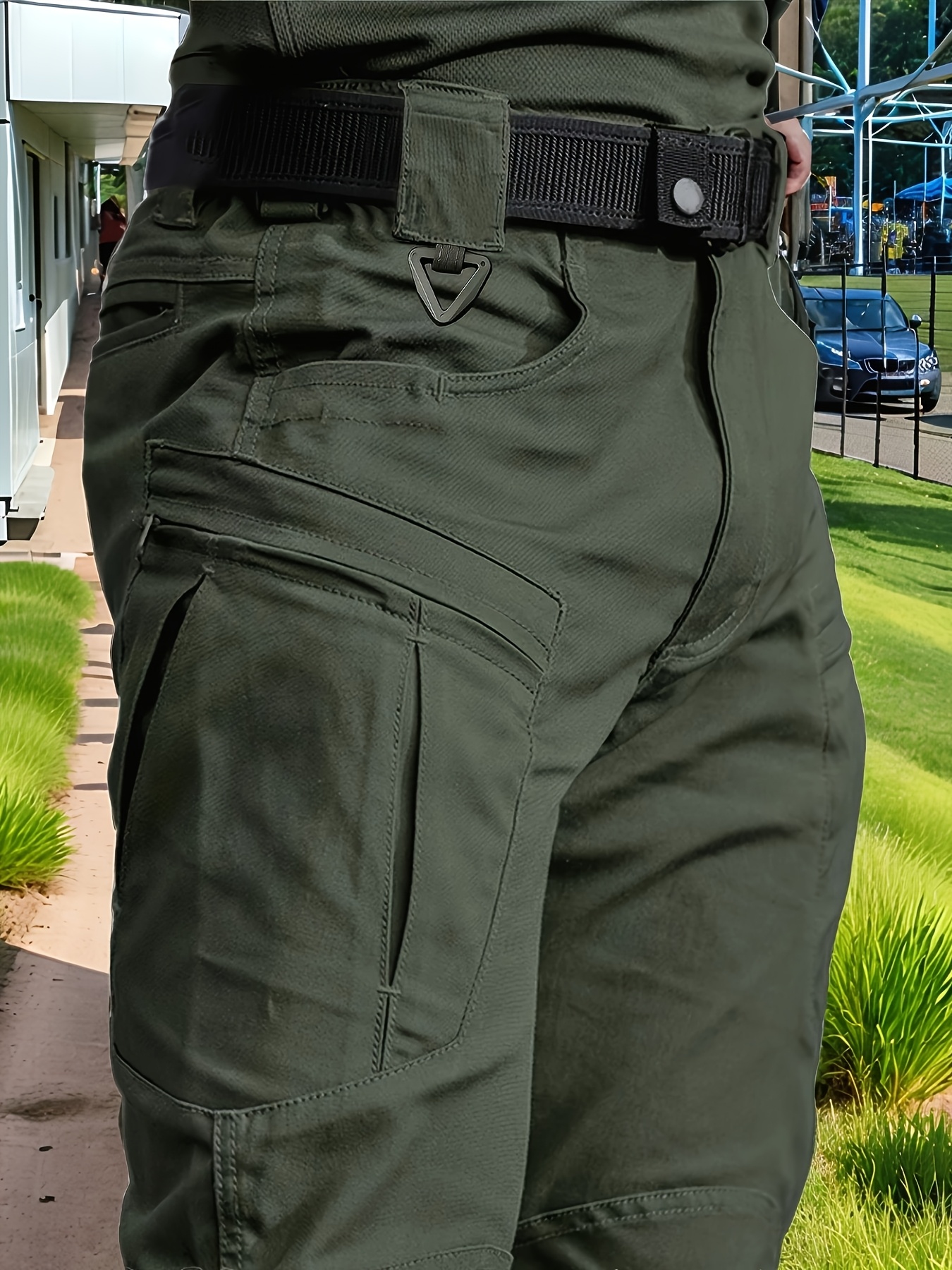 mens   cargo pants outdoor trousers mens   pants multi pocket adjustable waist durable and wear resistant fabric construction work pants suitable for outdoor hiking and travel no belt