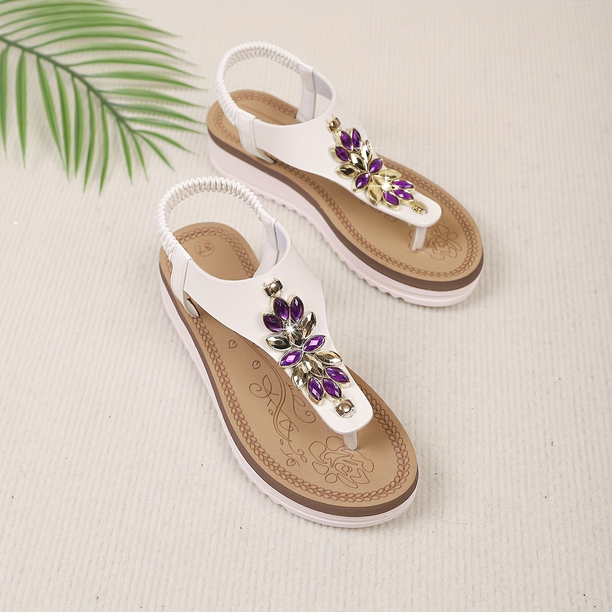 Ženske natikače z biseri, vintage boho stil, vsestranske modne ženske čevlje, ženske čevlje