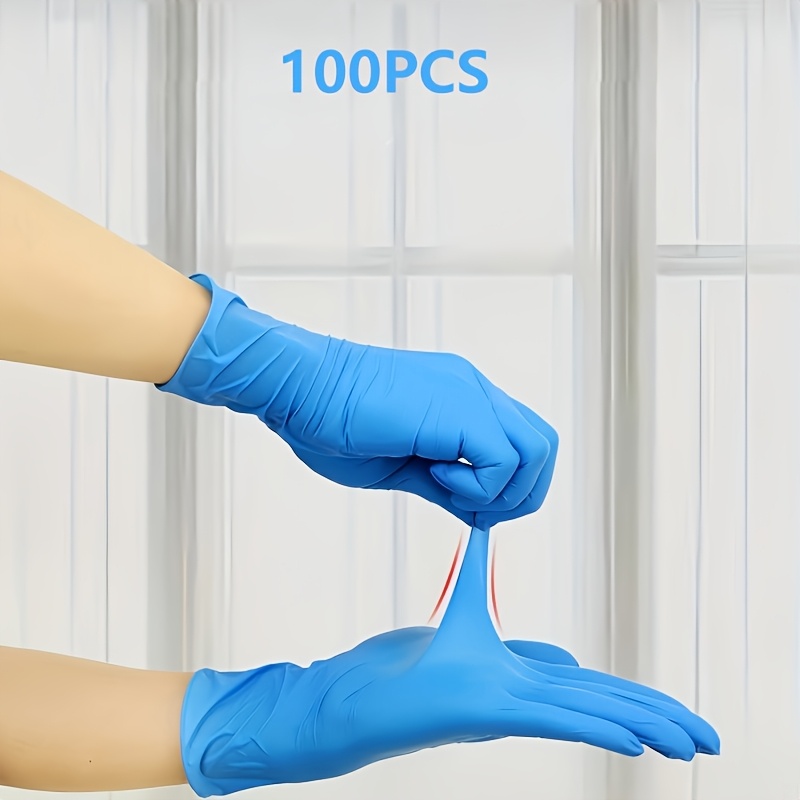 100pcs disposable nitrile   gloves and oil suitable for household cleaning hair dyeing nail and nail   bathing non   gloves