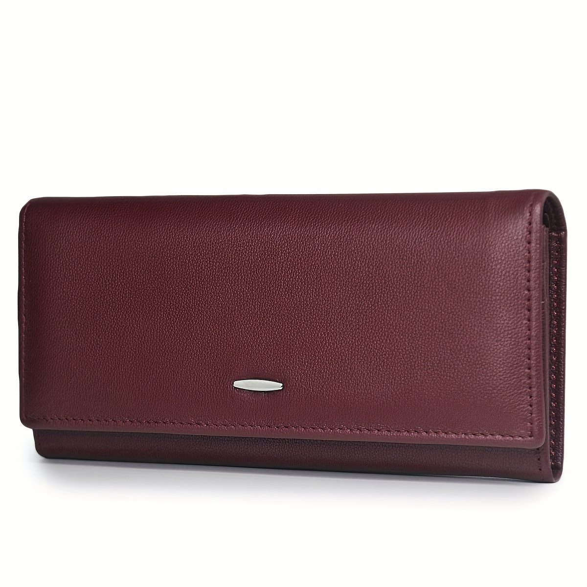 Fashion Women's 100% Genuine Leather Long Wallet, Large Capacity, Multiple Card Slots, Multi-functional Clutch