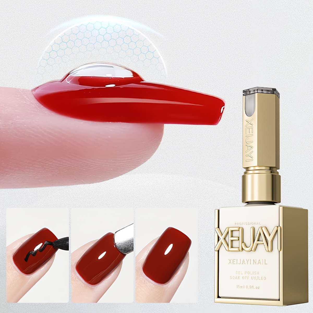   1 pieza 15ml gel de acabado   y removible con lámpara led -   para diseño en uñas