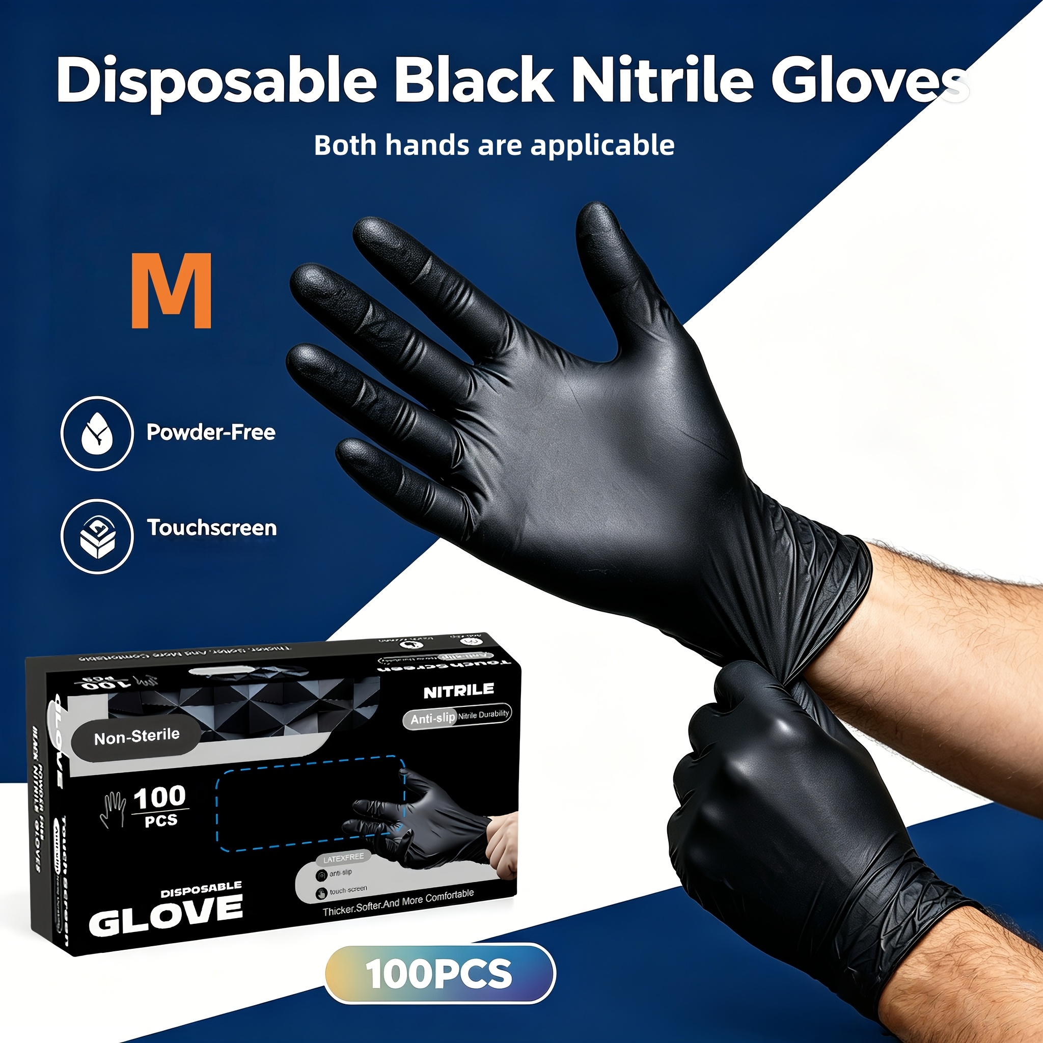 Image of 100pcs - . . Use. Suitable For Tattooing, Painting, Pet Care, Cleaning Items, Household Cleaning. Practical And Useful Items For Daily Life. Nitrile Gloves Are The For Gifts During Festivals.