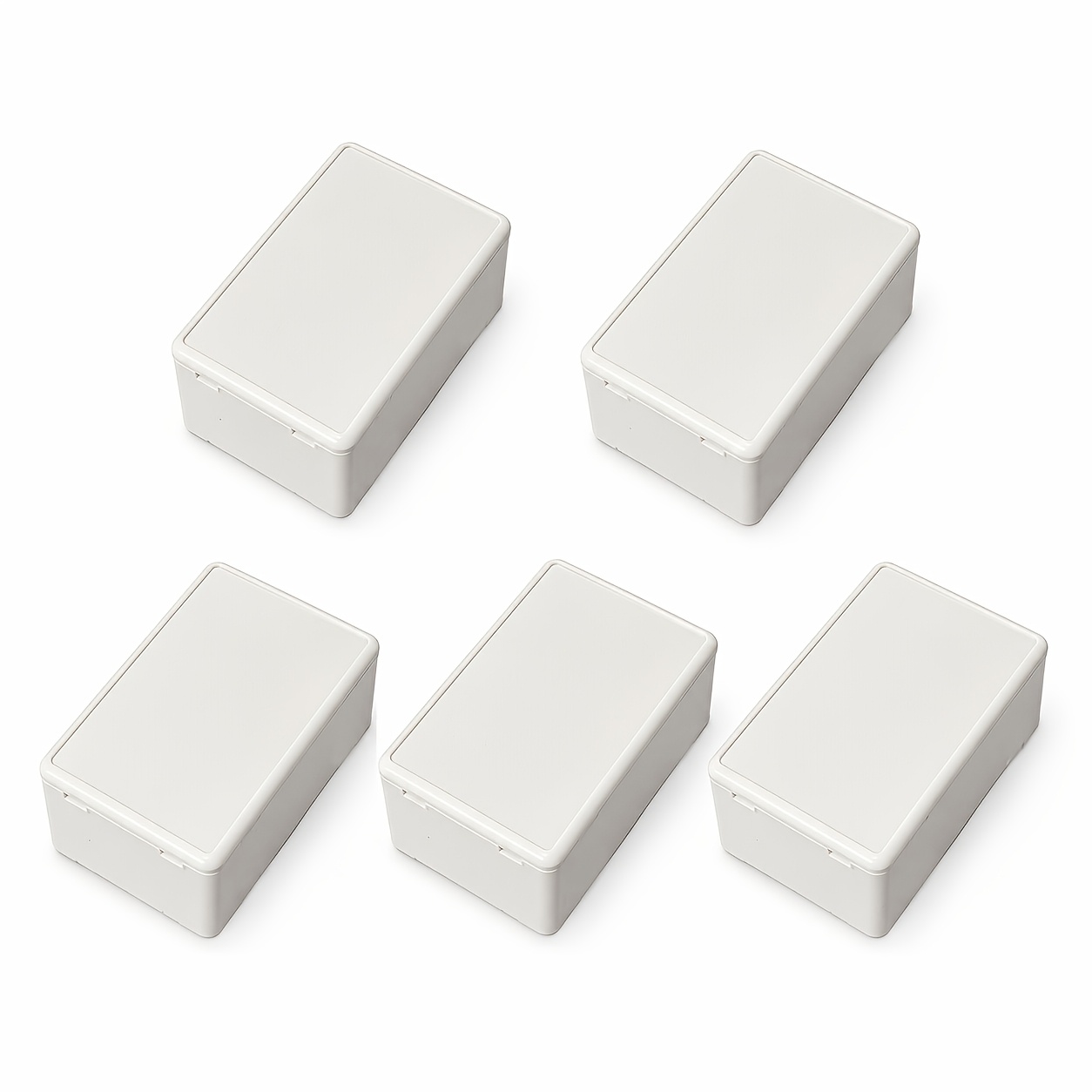 TEMU Boîtier de ABS 5 pièces, Boîtier de Électronique pour PCB, Contrôleur LED, Arduino, ESP32, 70×45×30mm, Blanc