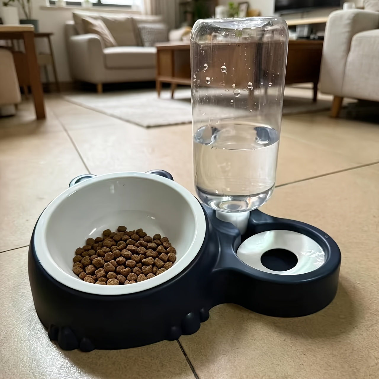 TEMU 2026 -in-1 Pet Feeder And Waterer Set With Stainless Steel Or Plastic Bowls, Designed For Cats And Dogs, Anti-spill Elevated Pet Feeding Station